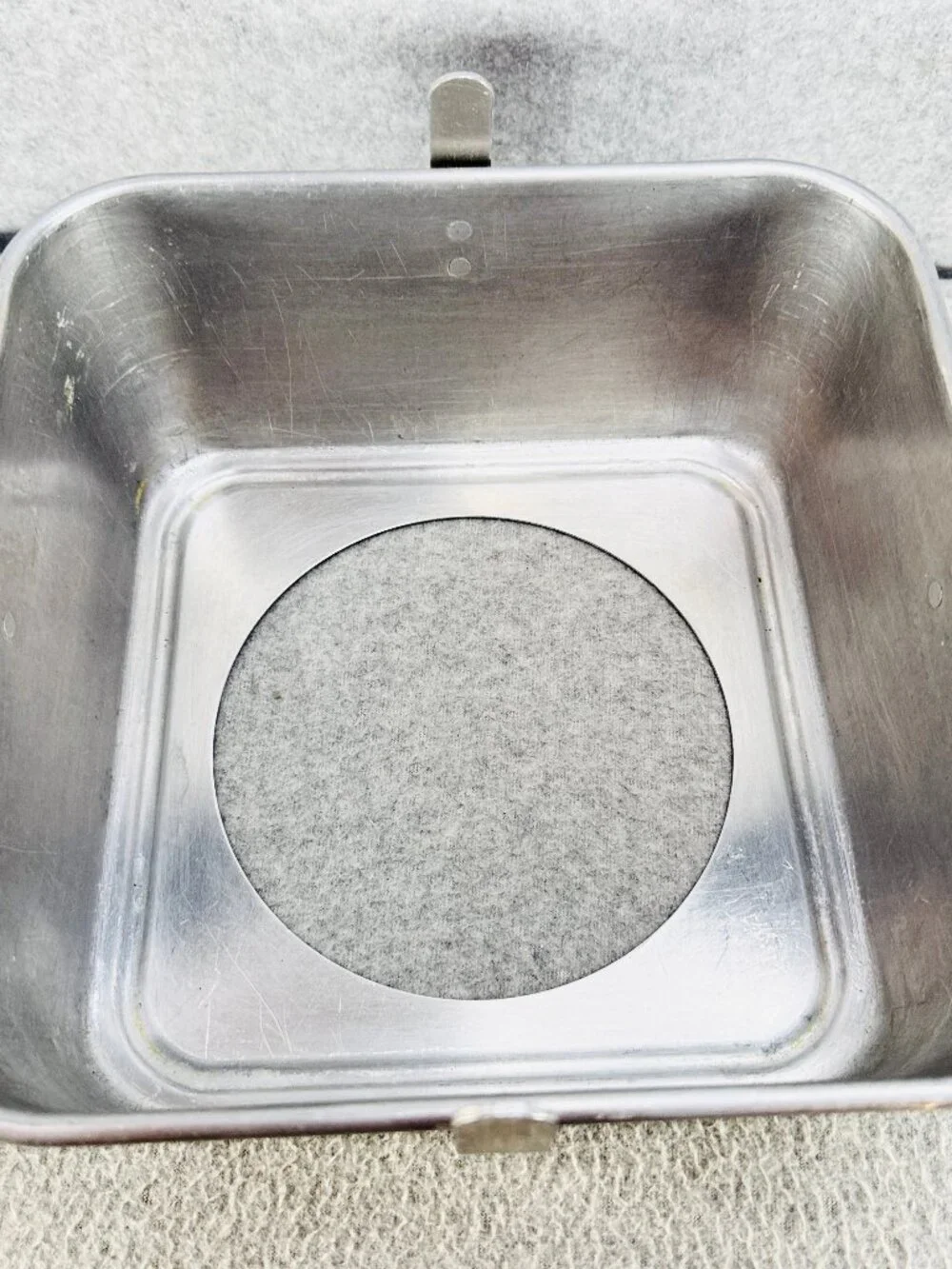 MIRRO 5395M Square Angel Food Cake Pan 9x9x4 Aluminum USA Vintage Cooling Legs